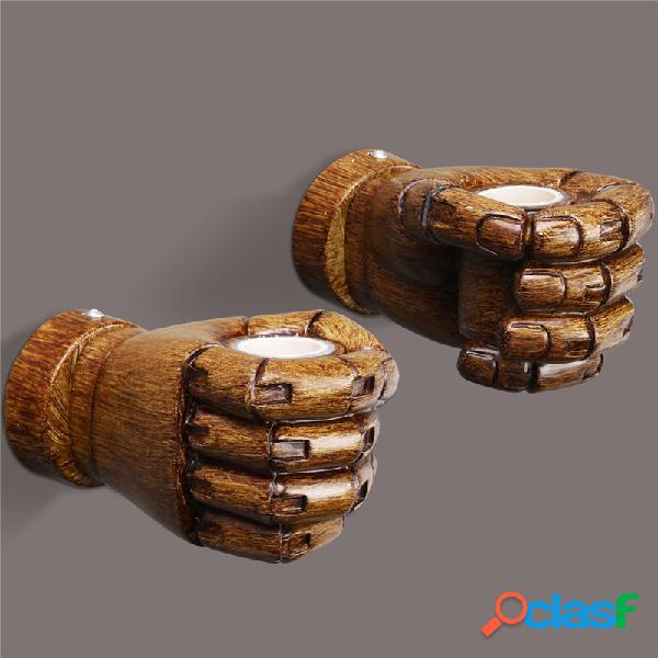 Vintage Fist Resin Wall Lights Iluminação do balcão Light