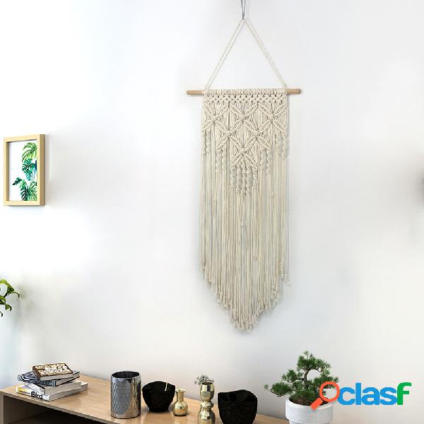 100% Algodão Bohemian Cor Sólida Artesanal Macramé