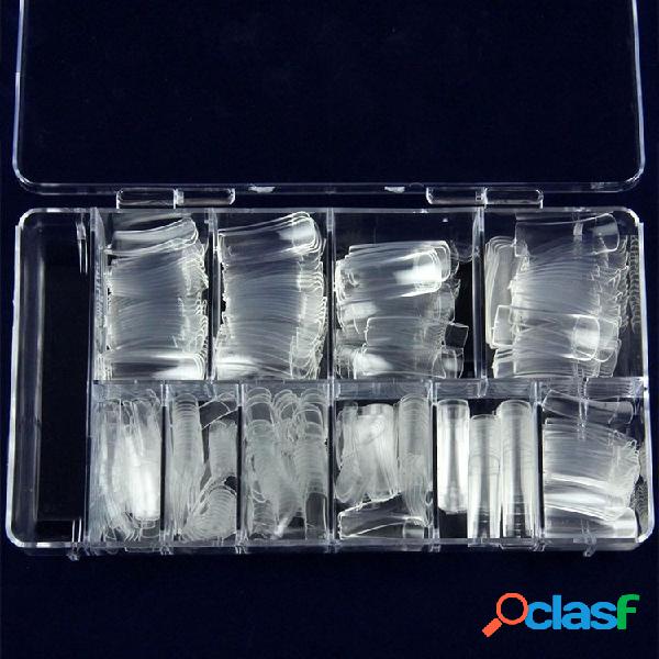 100 Pcs Transparente Unhas Adesivos Falso Completa Unhas