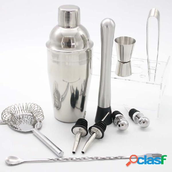 12 pçs / set Cocktail Maker Conjuntos De Barra De Aço