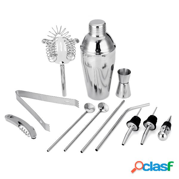 12pcs aço inoxidável coquetel shakers misturador bebida