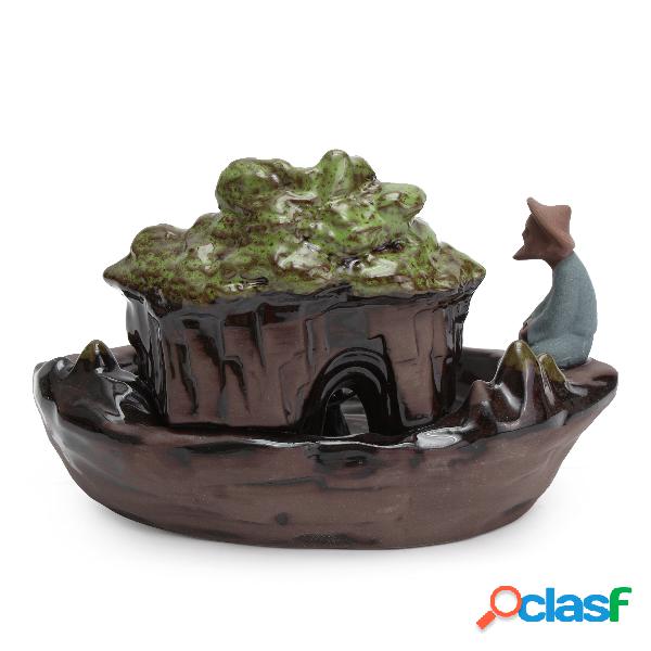 19x11.55x12cm Cerâmica Art Backflow incenso Queimador