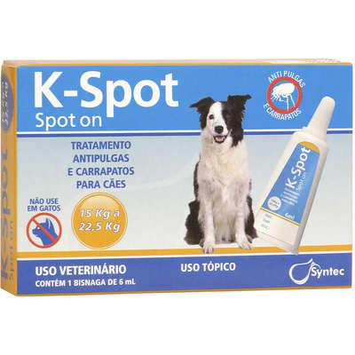 Antipulgas e Carrapatos Syntec K-Spot 6 mL para Cães de 15