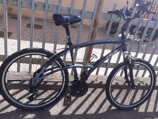 Bicicleta alumínio aro 26 Caloi 500 Confort com nota