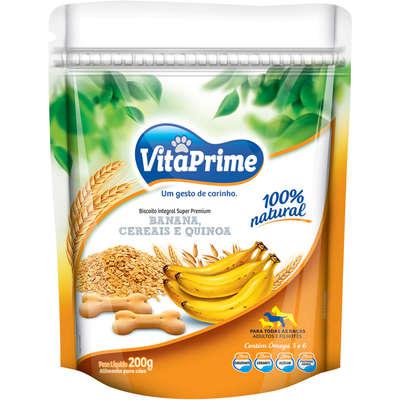 Biscoito VitaPrime para Cães Sabor Banana, Cereais e Quinoa