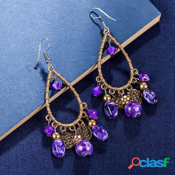 Bohemian Tassels Drop Earrings Long Style Turquesa Brincos