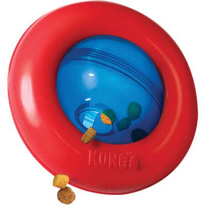Brinquedo KONG Puzzle Gyro Vermelho e Azul para Cães