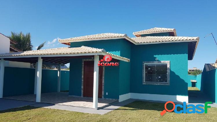 Casa com 3 quartos, churrasqueira, terreno de 480m²