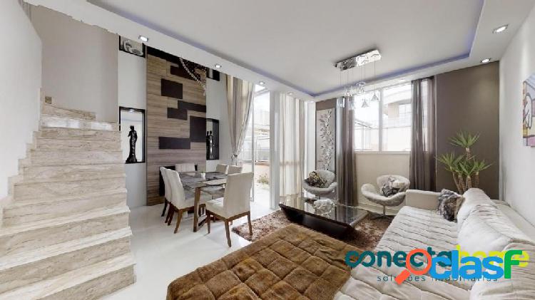 Cobertura duplex de 150 m², 3 dormitórios e 3 vagas em