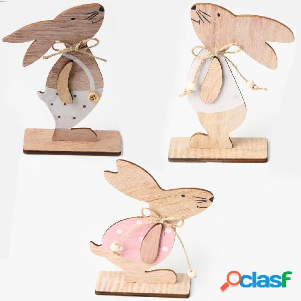 Coelhinho da Páscoa criativo Decoração de madeira