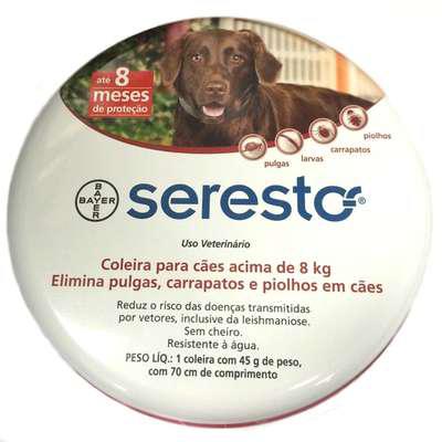 Coleira Antipulgas e Carrapatos Bayer Seresto para Cães