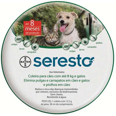 Coleira Antipulgas e Carrapatos Bayer Seresto para Cães e