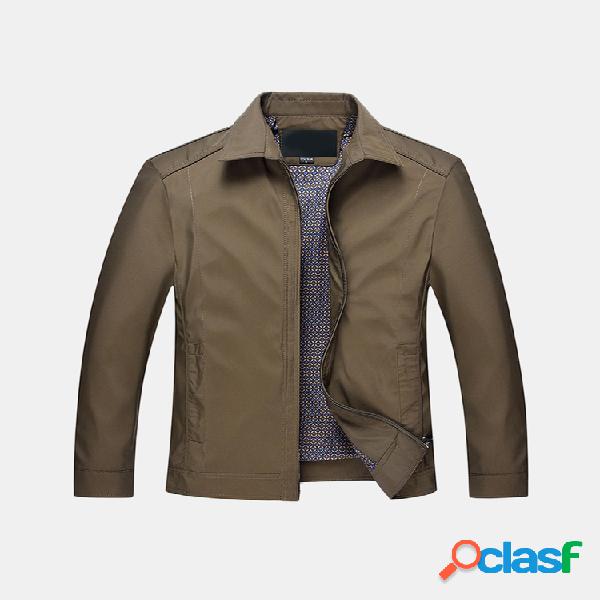 Dos homens Classic Casual Negócios Cor Sólida Breve