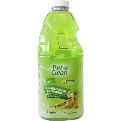 Eliminador de Odores Pet Clean Citronela - 2 Litros