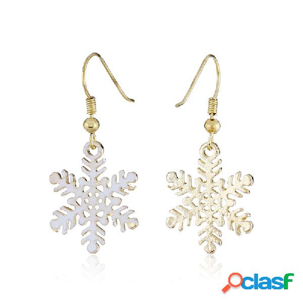 Flor Elegante Da Neve Brincos Hallow Branco Gota Brincos