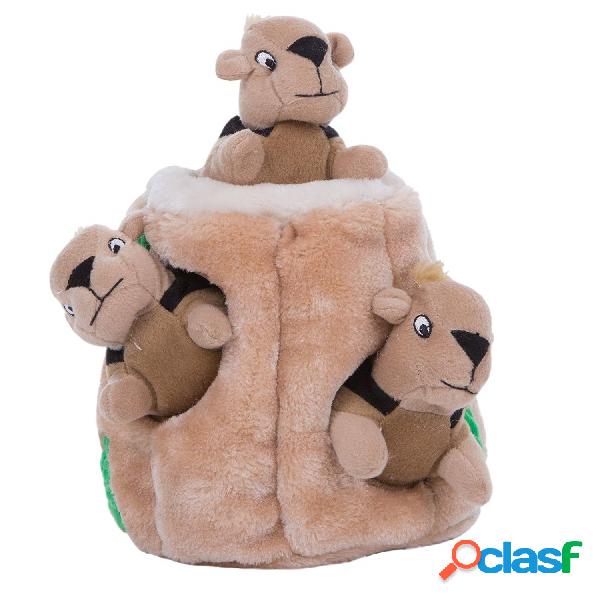 Hide-A-Esquilo Esquilo Plush Squeaking Brinquedos Cães Pet