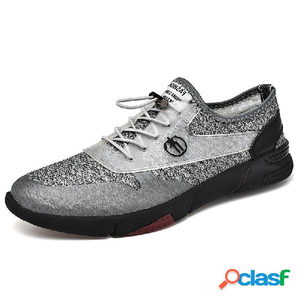 Homens Elastic Laces Lycra Malha Esporte Leve Running