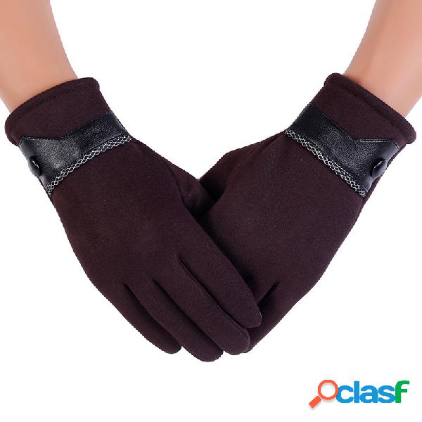 Homens Inverno Quente Tela de Toque À Prova de Vento de