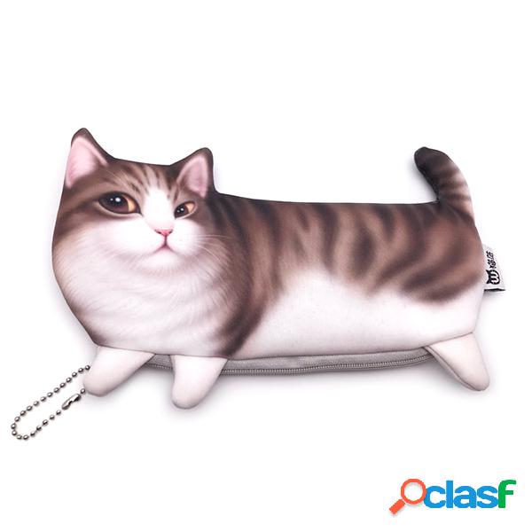 Lápis de gato bonito meninas Bolsa crianças moeda Bolsa