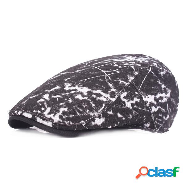 Mens Cotton Diamond Graffiti Beret Hat Casual Outdoor Golf