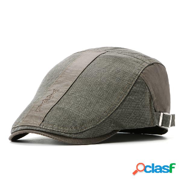 Mens Womens Verão Algodão Lavado Beret Cap Pato Chapéu