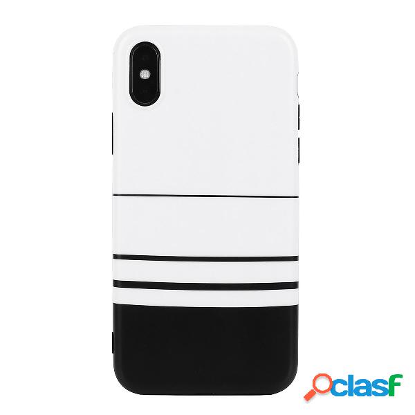 Mulher unisex listrada preto e branco bonito TPU Soft Shell