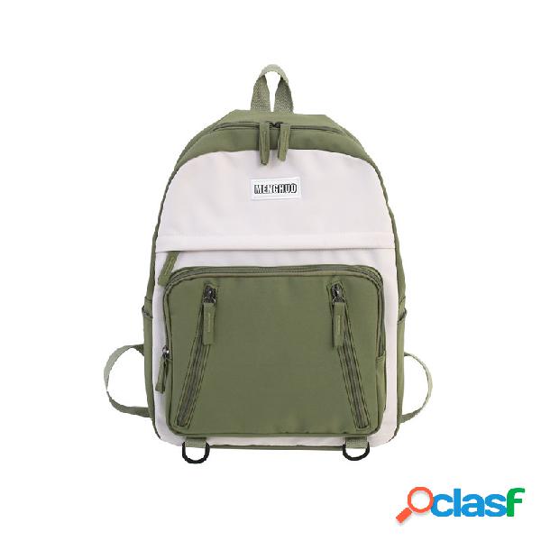 Mulheres Nylon Grande capacidade Multi Pocket Casual