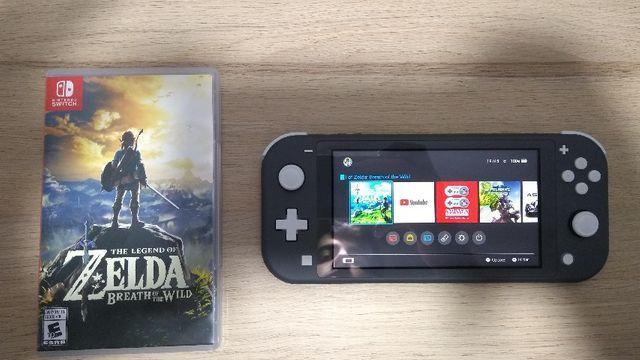 Nintendo Switch Lite Cinza + Zelda Breath of The Wild