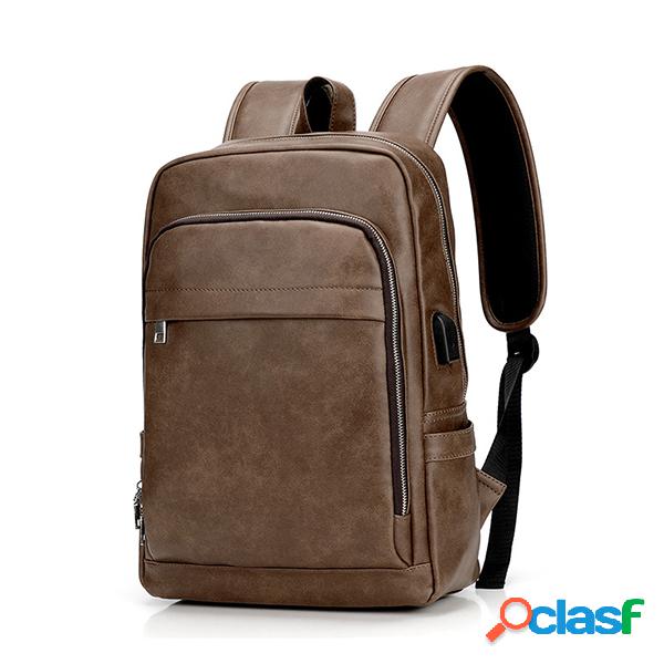 Ombro de couro Bolsa da trouxa do curso do portátil Bolsa