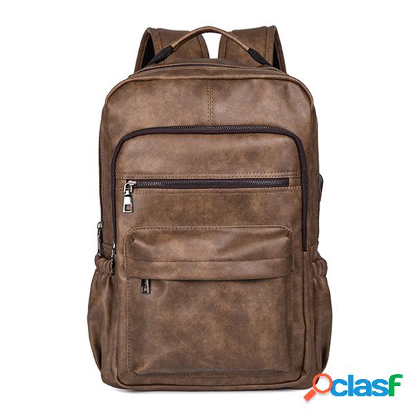Ombro de couro Bolsa da trouxa do portátil Bolsa do falso