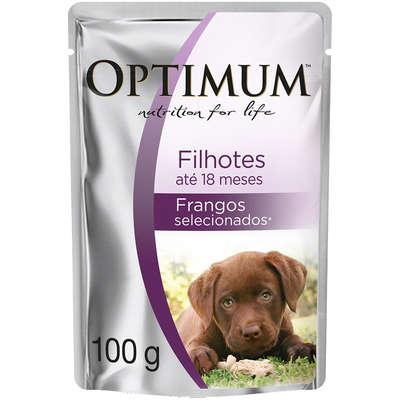 Ração Úmida Optimum Sachê para Cães Filhotes Frango