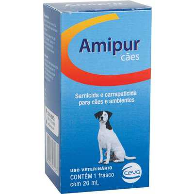 Sarnicida e Carrapaticida Ceva Amipur para Cães - 20 mL