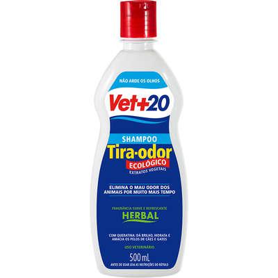 Shampoo Vet+20 Tira Odor - 500 mL