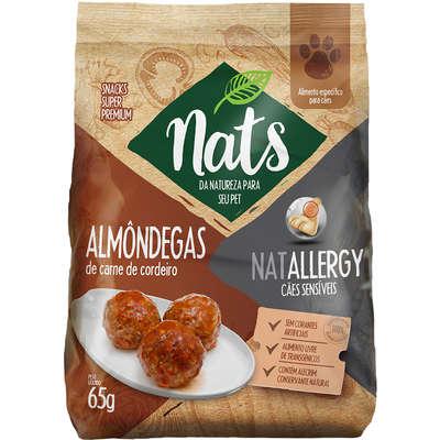 Snacks Nats Super Premium NatAllergy Almôndegas para Cães