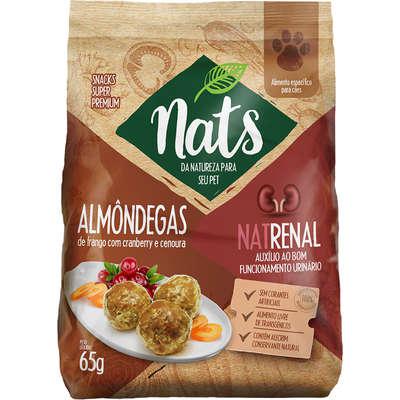 Snacks Nats Super Premium NatRenall Almôndegas para Cães