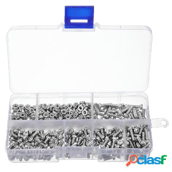 Suleve ™ M3ST2 300 Pcs M3 Torx Parafuso de Aço