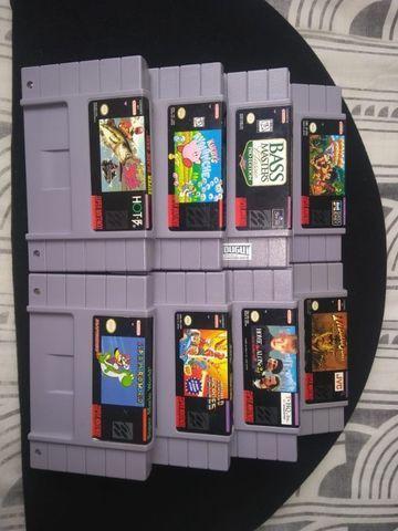 Super Nintendo - Lote de 8 jogos originais snes + 4 manuais