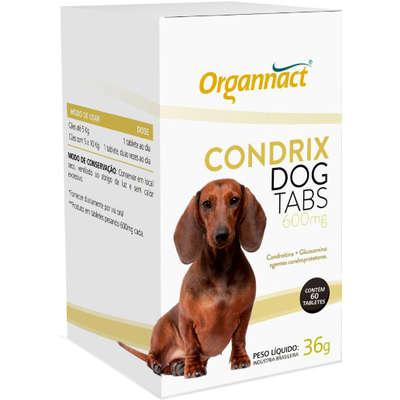 Suplemento Organnact Condrix Dog Tabs com 60 Tabletes 600 mg