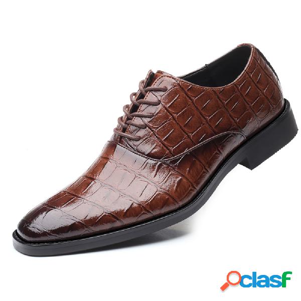 Tamanho grande homens Retro cor couro Crocodilian