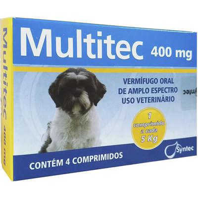 Vermífugo Syntec Multitec 400 mg para Cães até 5 Kg