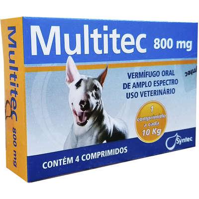 Vermífugo Syntec Multitec 800 mg para Cães até 10 Kg