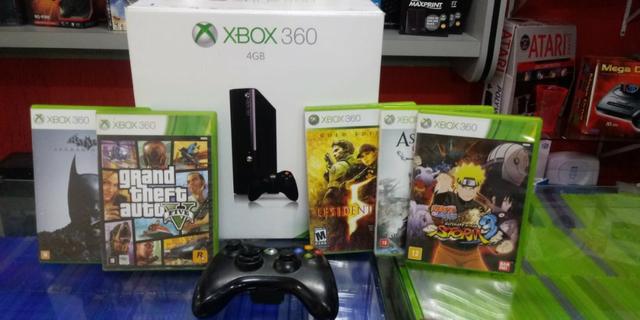 Xbox 360 destravado, com 05 jogos,garantia de 01 ano.