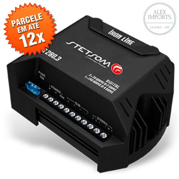 Módulo Amplificador 280w Rms 3 Canais 2 Ohms Stetsom