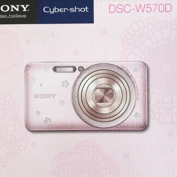 câmera digital - sony cybershot w570d - 16.1mp - rosa com
