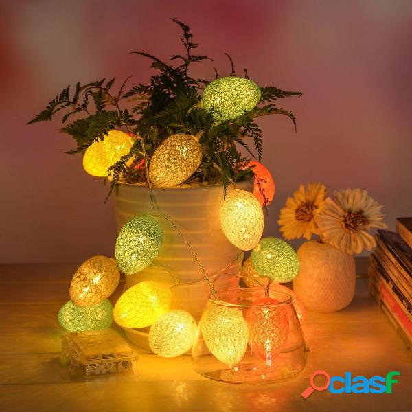 1.8M 10 LED Cotton Easter Egg String Lights Luzes de fadas