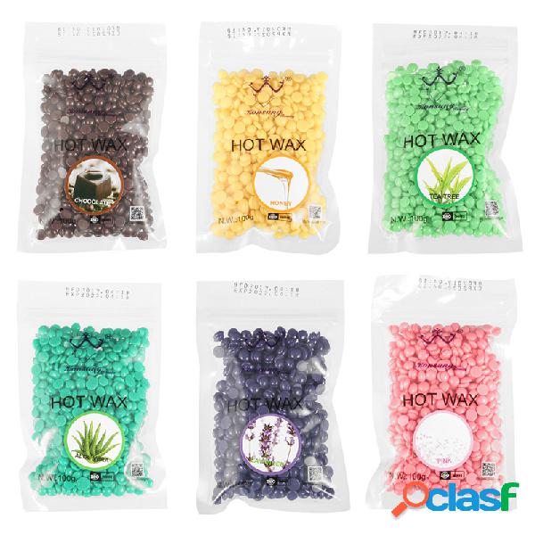 100g / Pack Depilação Hot Film Hard Wax Bean Pellet