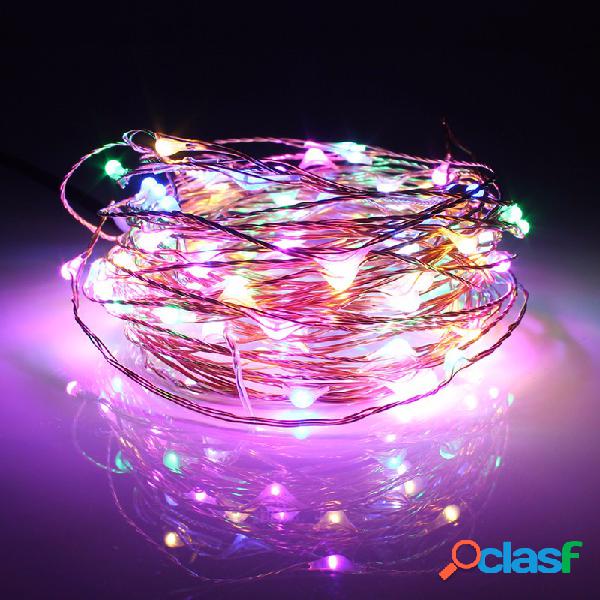 10M 100 LED Solar Copper Wire Fairy String Light para