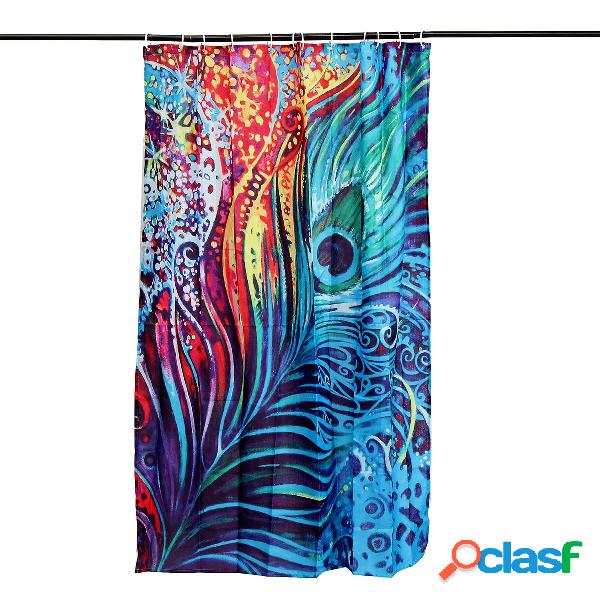 150x180cm Peacock Feather Theme Cortina de chuveiro
