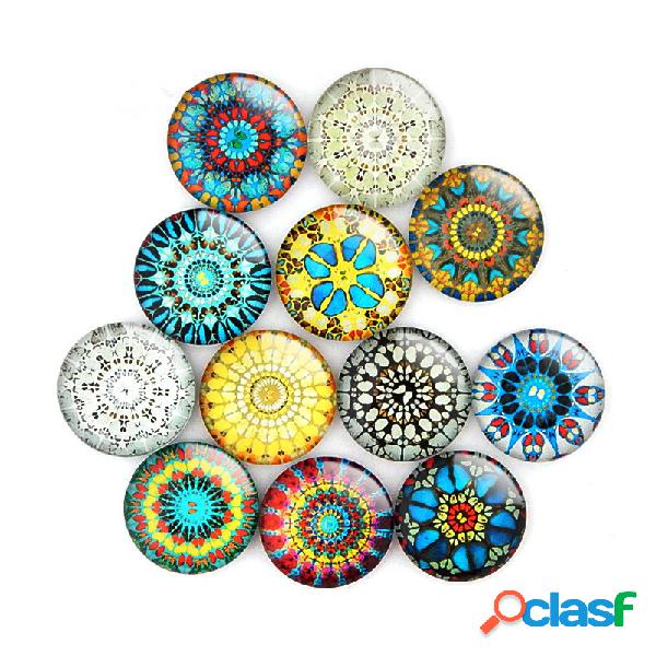 20 pcs Clássico Do Vintage Padrão Epóxi Cristal De Vidro