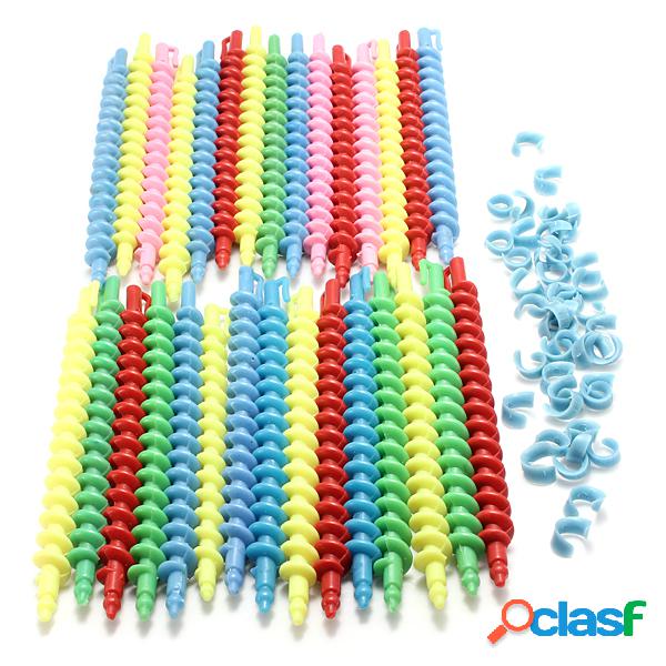 25Pcs Plastic Styling Cabeleireiro Espiral Cabelo Perm Rod
